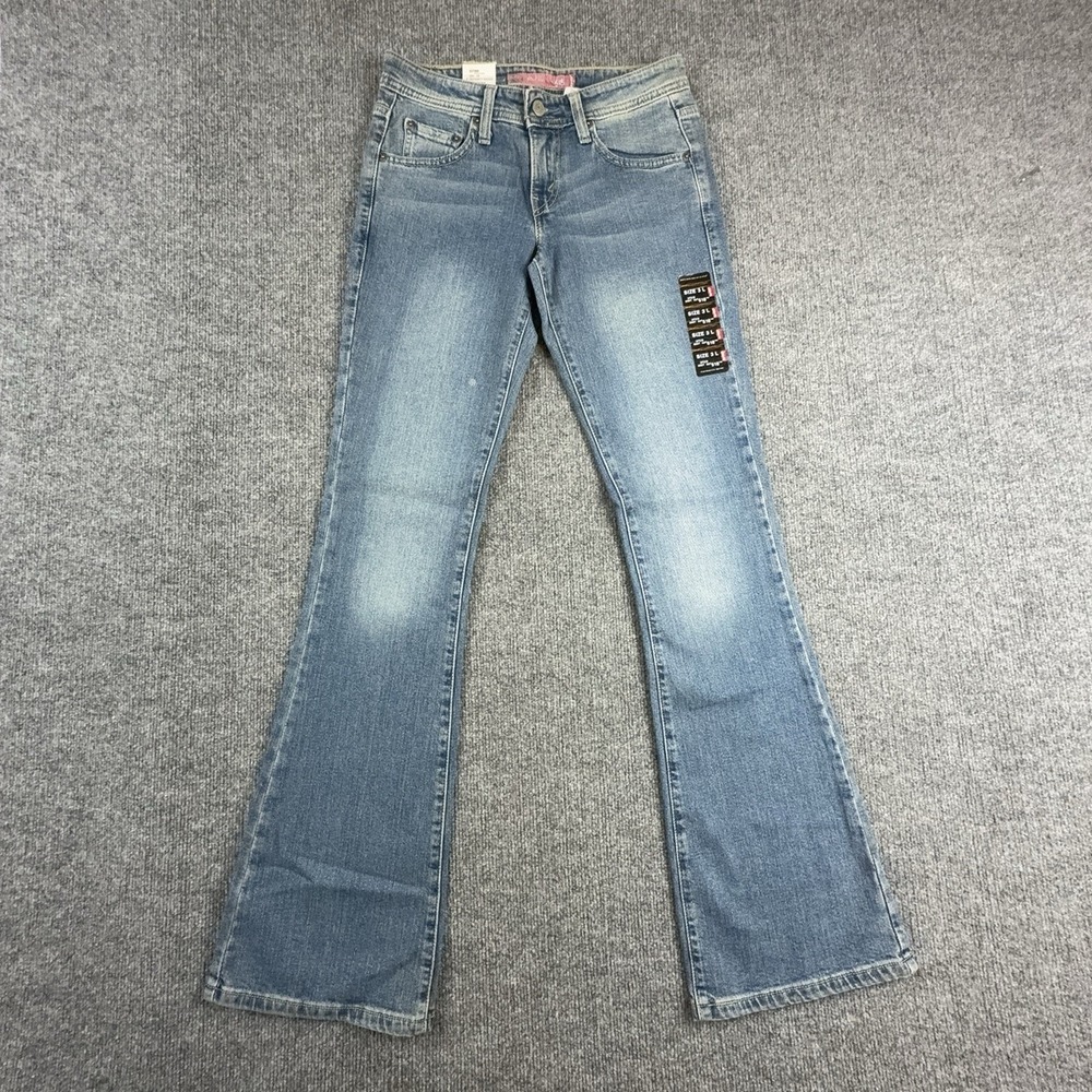 Y2K Levi's 518 Superlow Bootcut Jeans Juniors 3 Long Blue Low Rise Stretch Denim
